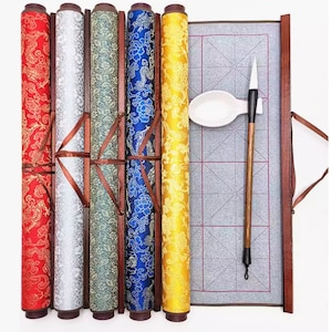 Kit per esercizi di calligrafia con panno per scrivere ad acqua e pennello per principianti