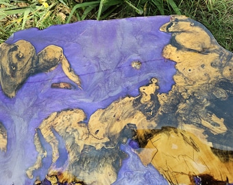Live Edge Purple Epoxy Table