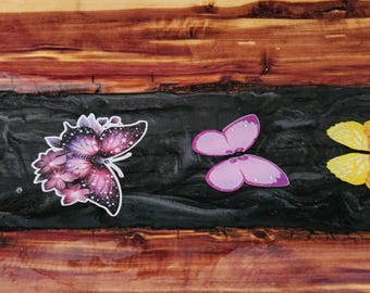 River Table Butterflies on Red Cedar