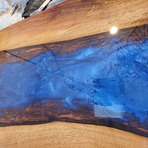 River Table Deep Blue on Black Walnut - Etsy