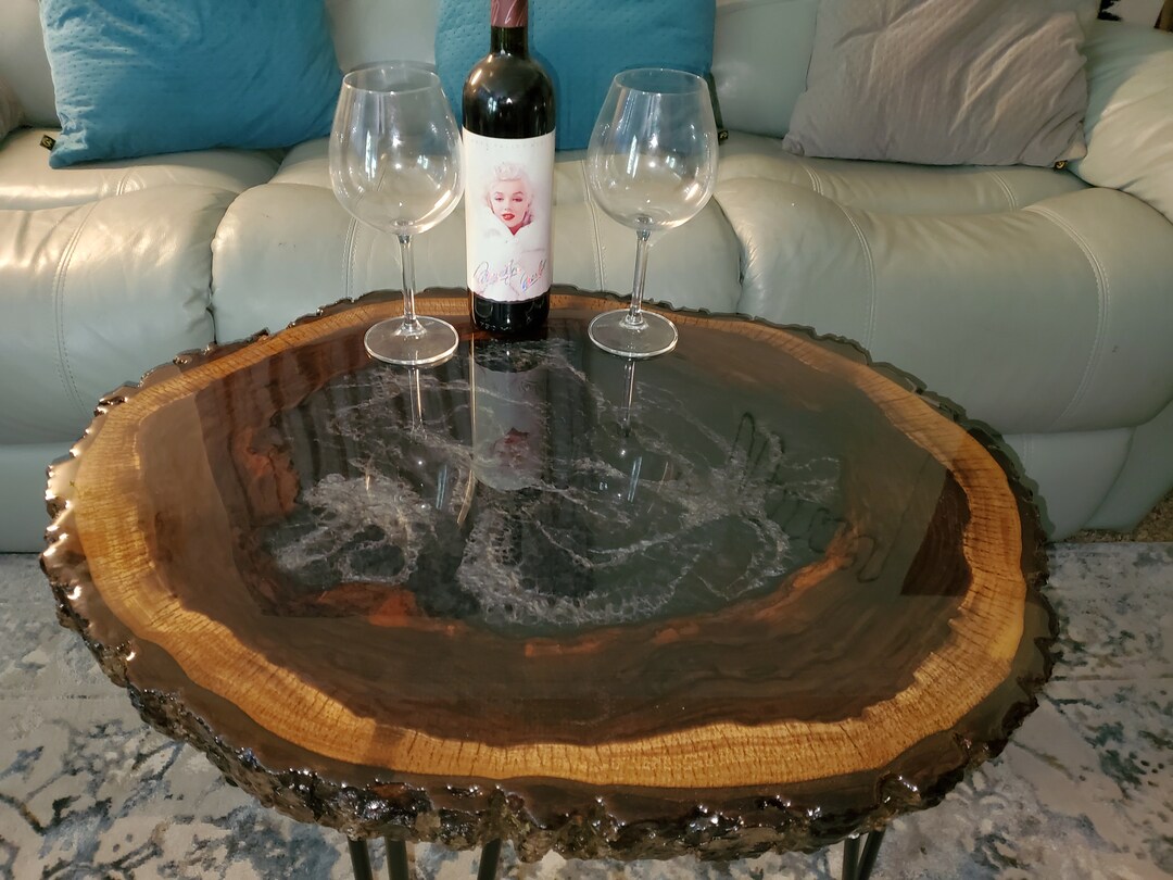 Black Walnut Epoxy Coffee Table Etsy