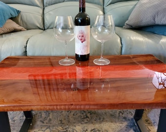 Coffee Table  Epoxy Table  Red Table