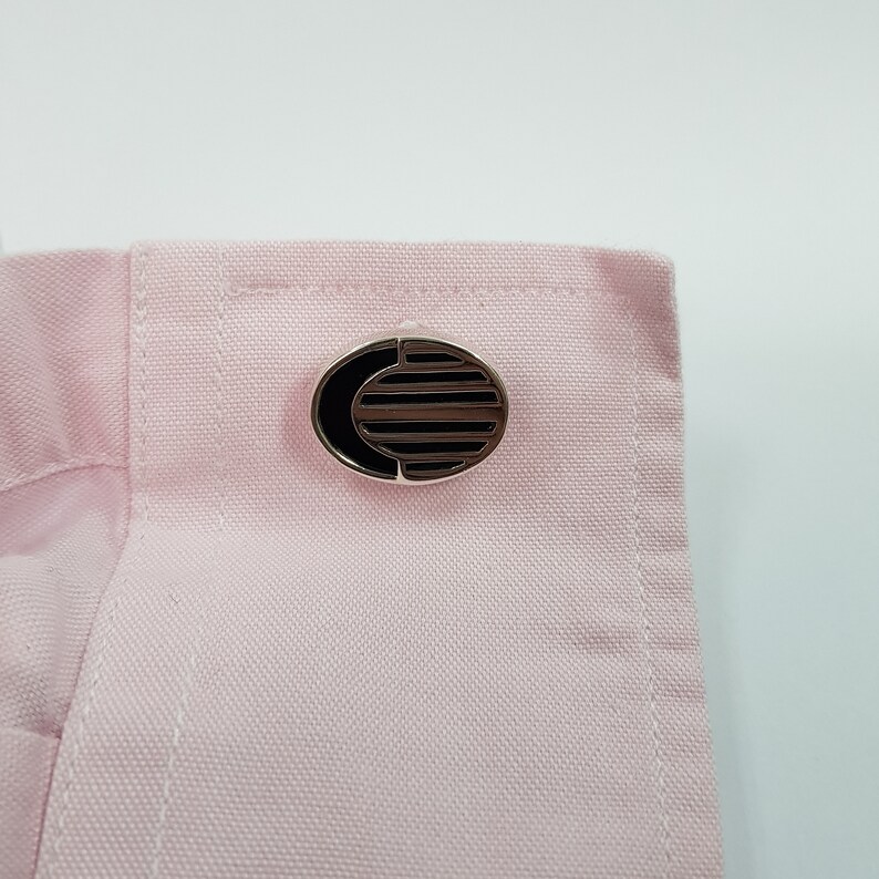 Art Deco Style Onyx Cufflinks 925 Sterling Silver Mens Fathers Day Gift