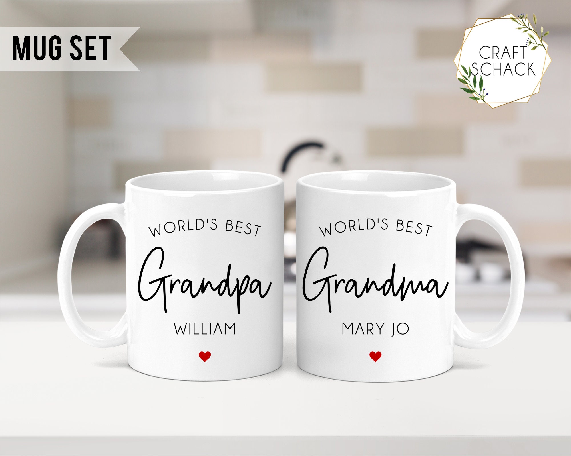 His And Hers Couples Gift Coffee Mug Set Favourite Grandma Grandpa WSDMUG1338 