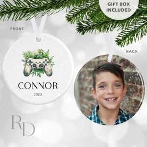 Video Game Christmas Ornament, Secret Santa Gift For Gamer, Stocking Stuffer For Teens, Personalized Christmas Gift For Streamer, Photo