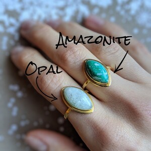 Mix and Match stacking gemstone rings in silver and gold ALL SIZES multiple colors and gemstones image 5