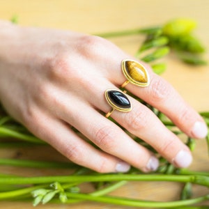 Mix and Match stacking gemstone rings in silver and gold ALL SIZES multiple colors and gemstones image 1