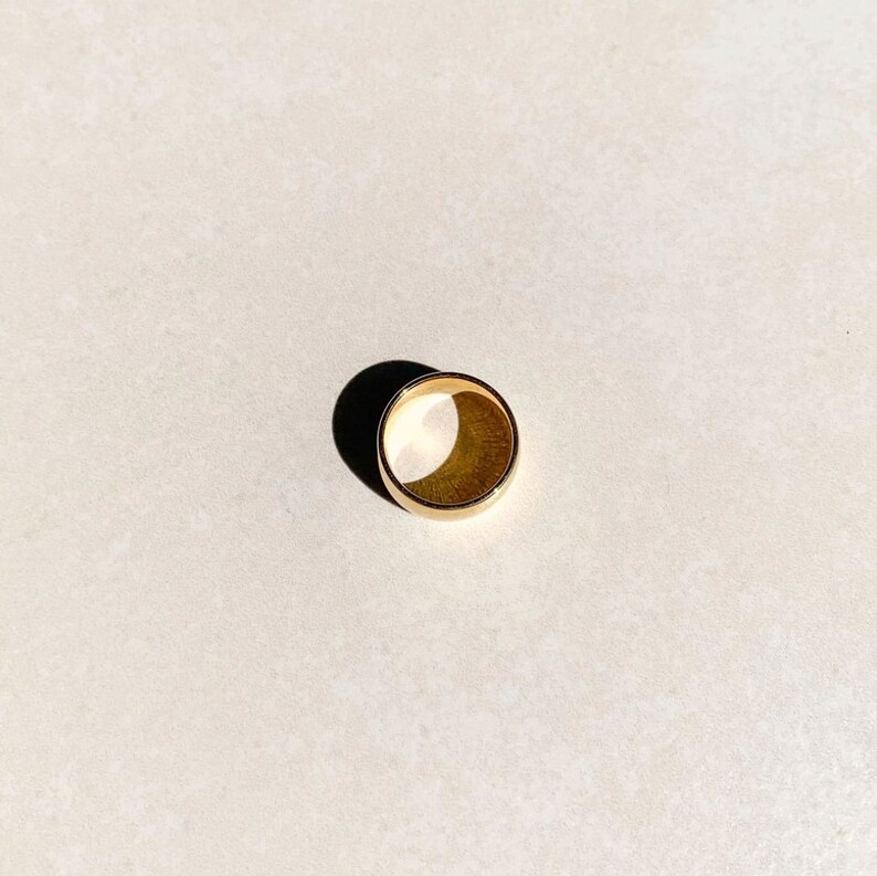 Chunky ring unisex The Large Gold Band ring size 7 US