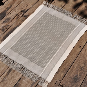 Tapetes de banho - Tecidos à mão, algodão puro, tingimento natural, tecelagem tradicional com tiras nas costas