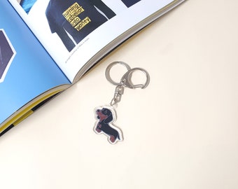 dachshund dog acrylic keyring