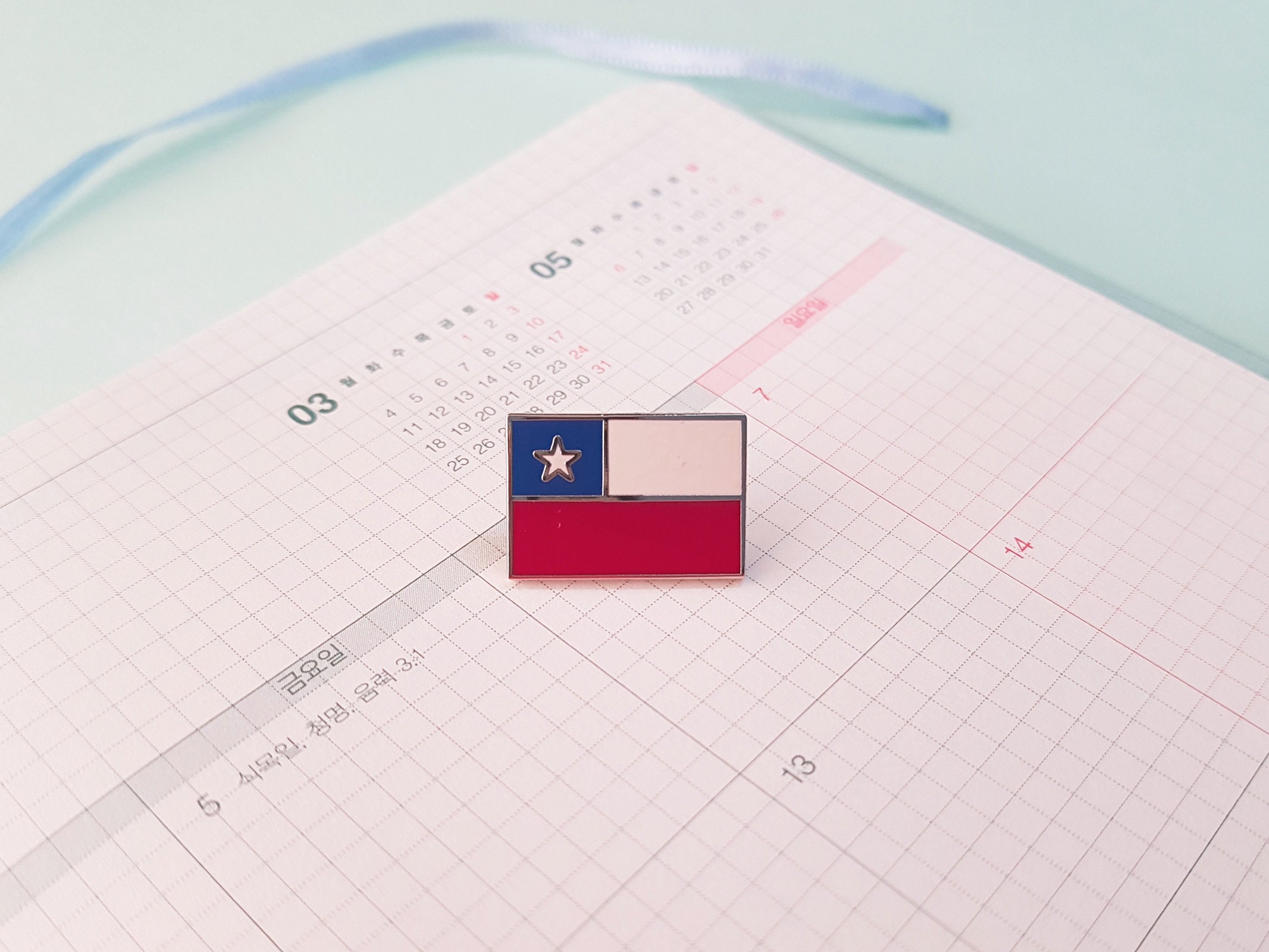 Chile Flag Pin Badge Etsy