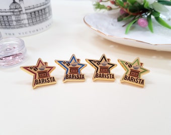 Barista star pin-badge