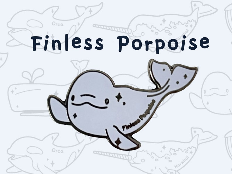 Finless Porpoise pin badge image 1