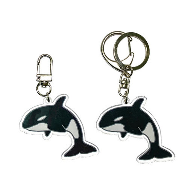 A killer whale acrylic key ring image 1