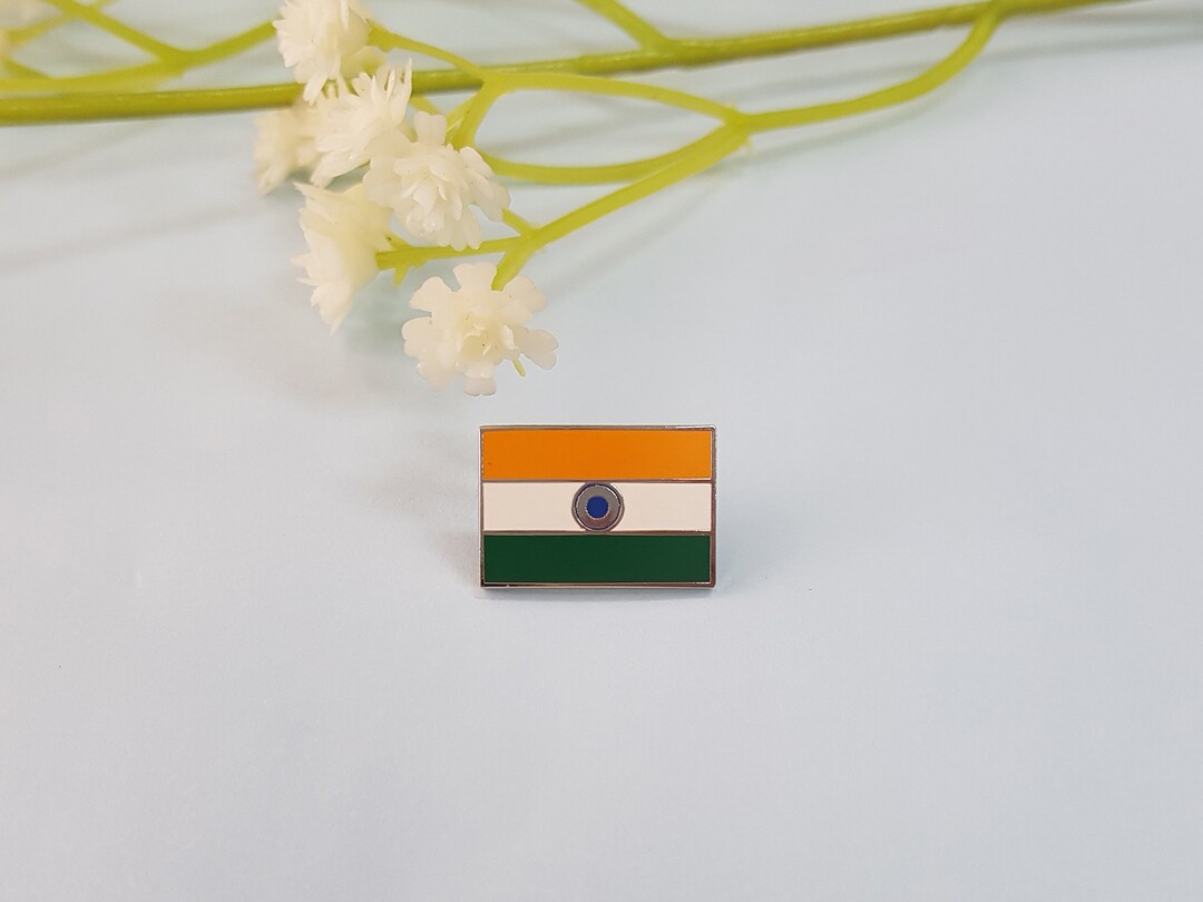 India Flag Pin Badge Etsy