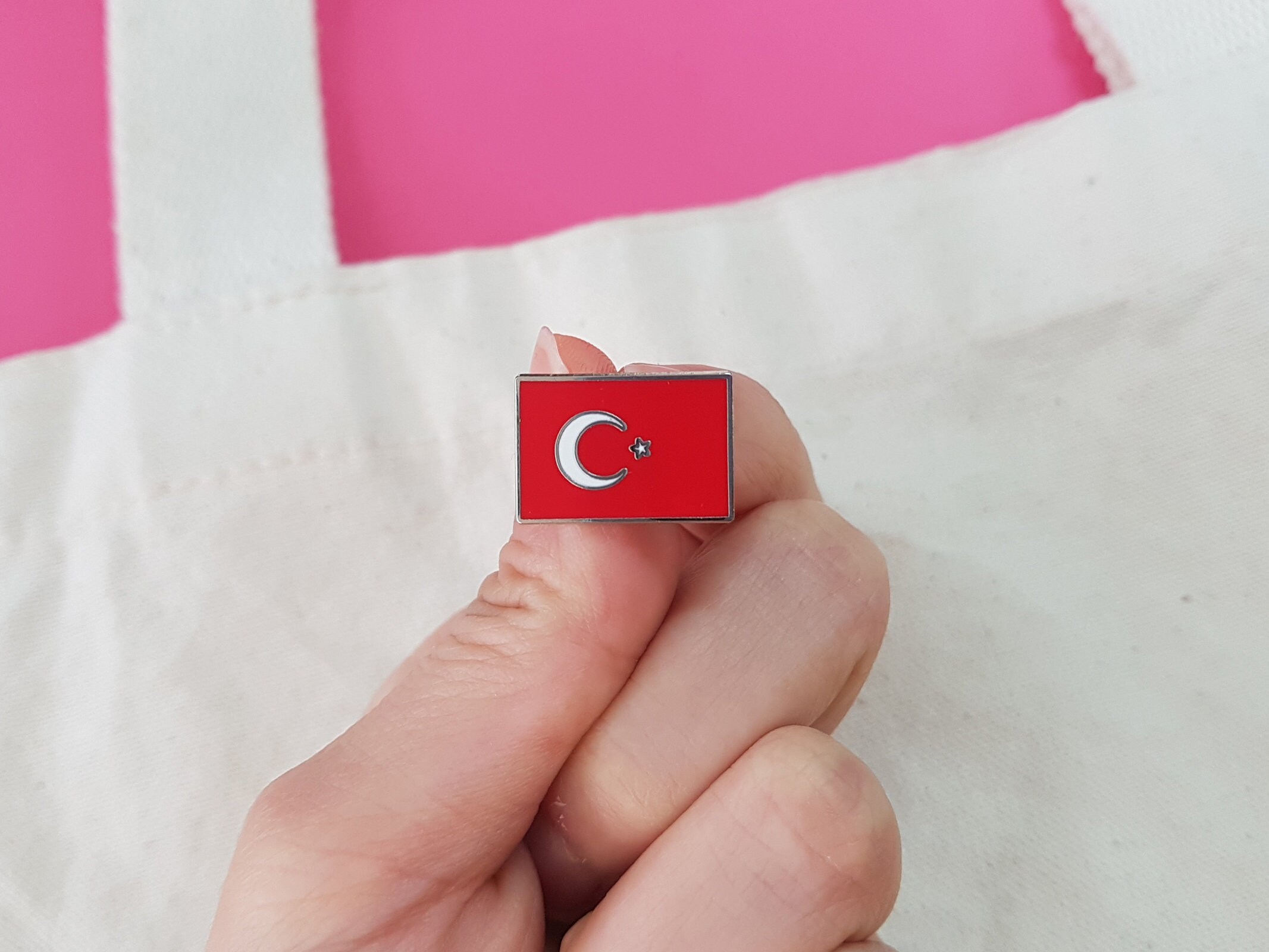 Turkey Flag Pin Badge Etsy