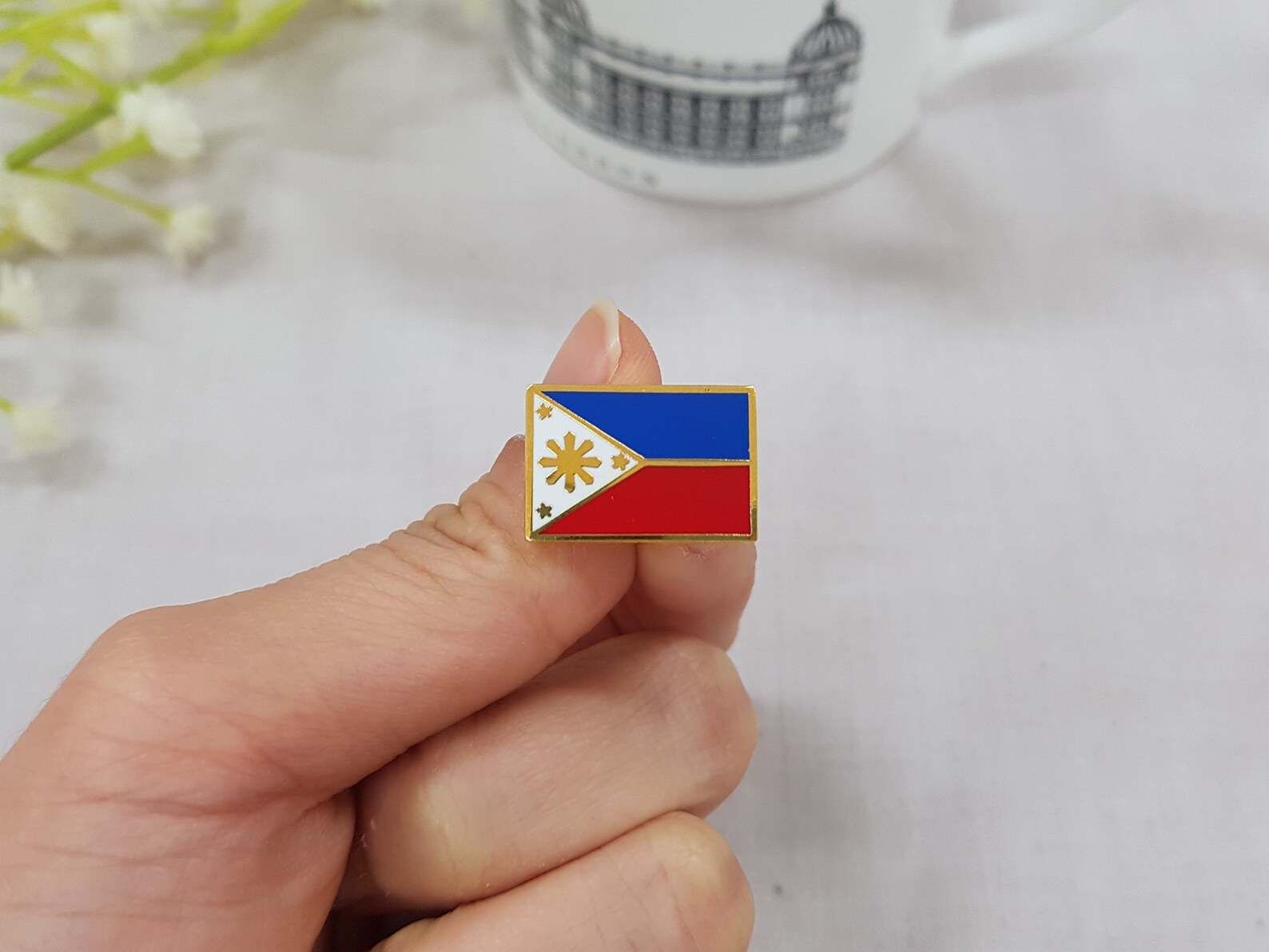Philippines Flag Pin Badge Etsy