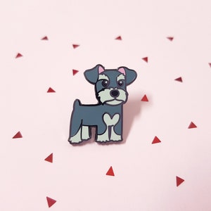 Schnauzer dog pin-badge