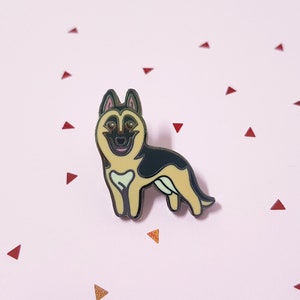 Shepherd dog pin-badge