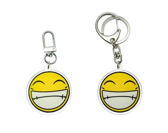 A Big smile acrylic key ring