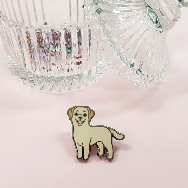 Alba Laser Products Black Flat Coated Labrador Retriever Brooch Pin - UK Made