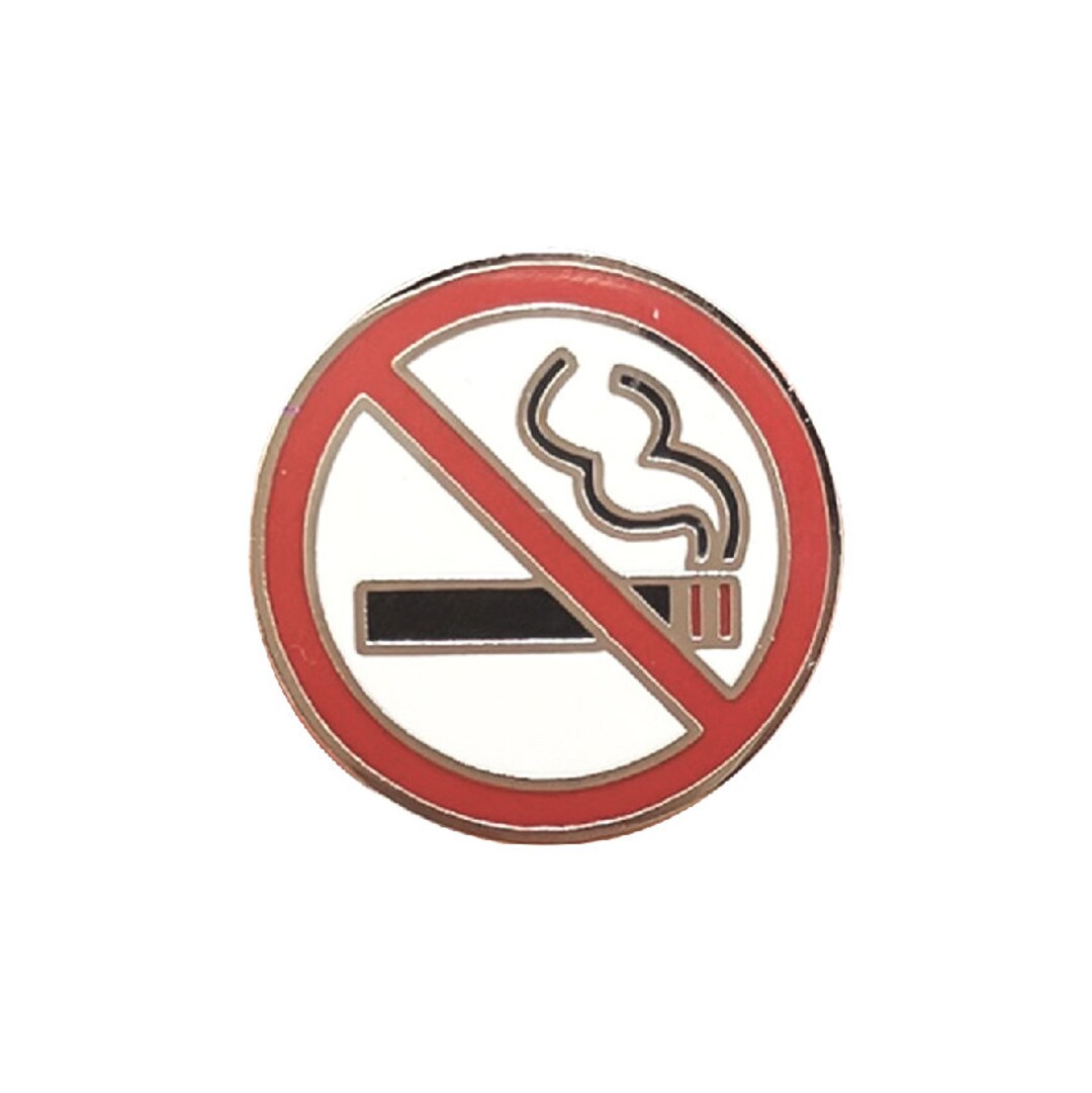 No Smoking Pin Badge - Etsy