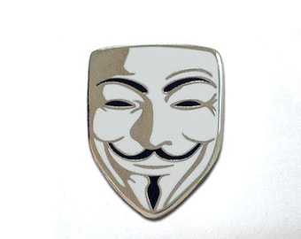 Guy Fawkes mask pin-badge