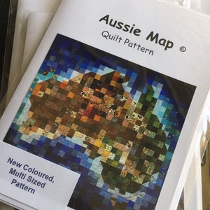 VERSION NUMÉRIQUE Motif de courtepointe carte australienne