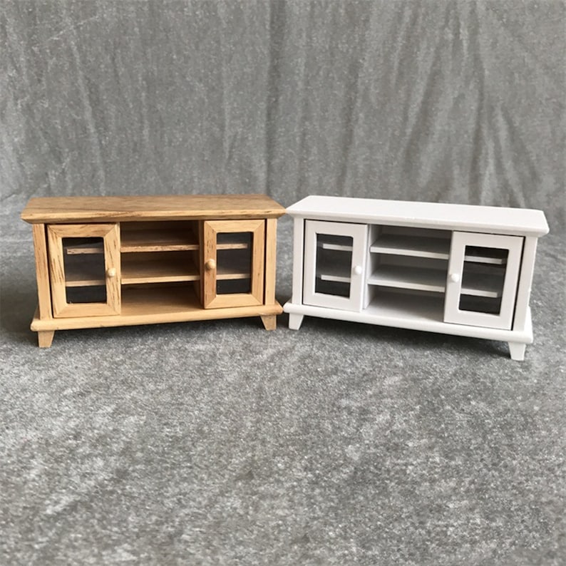 Dollhouse Miniature Furniture Kitchen Accessory Wood Microwave Oven 1:12 HU