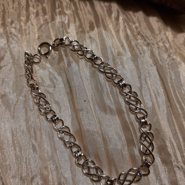 Armband 800 Silber, verschnörkelt, romantisch, 19,5cm, seltenes Muster