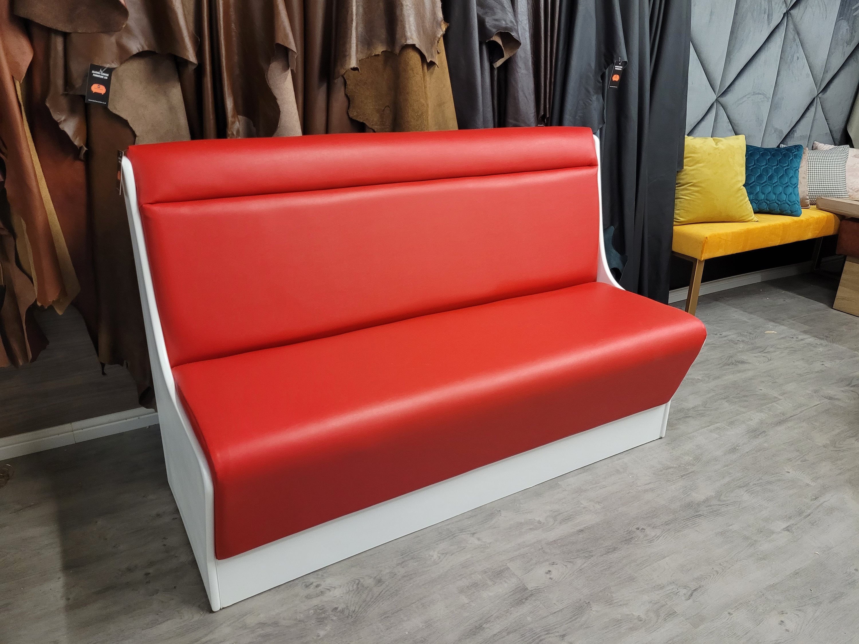 Upholstered booth seating bench made to measure Etsy Italia