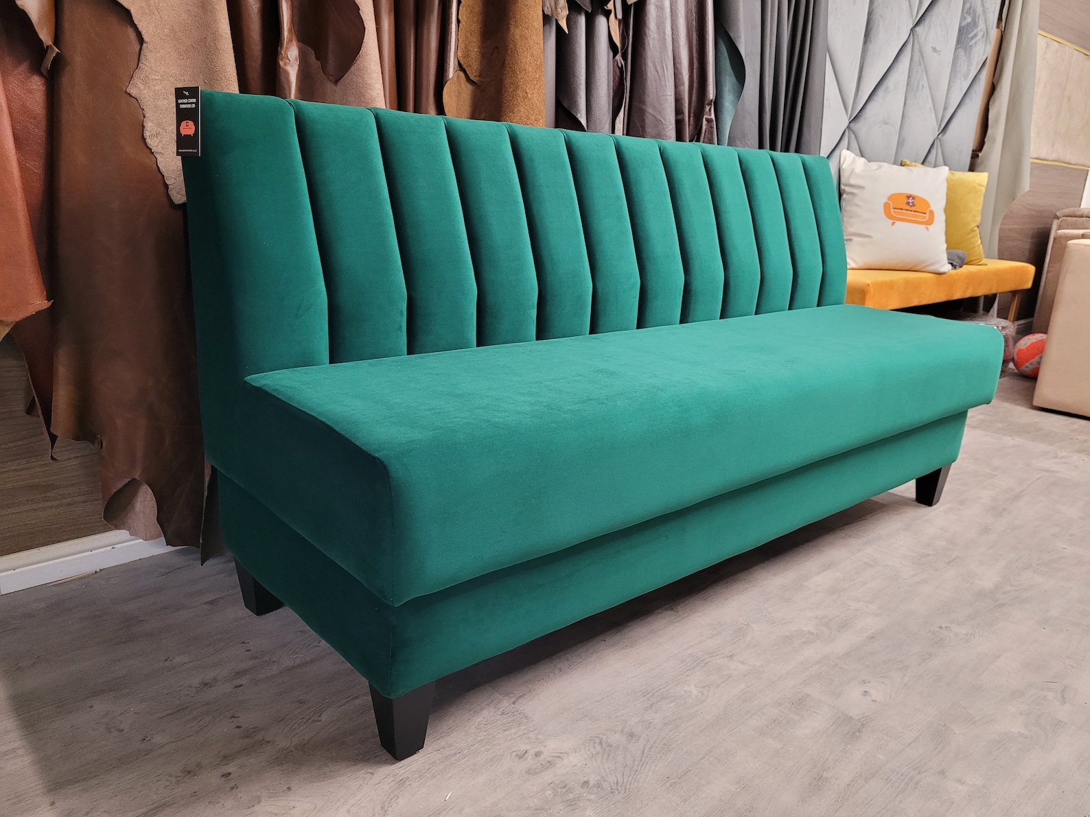 Upholstered Fluted Kitchen Booth Seating Bench Etsy UK