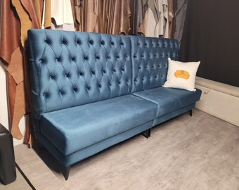 Between 3 to 10% off until end of May! High backed dining and kitchen bench, chesterfield banquette, benches made to measure