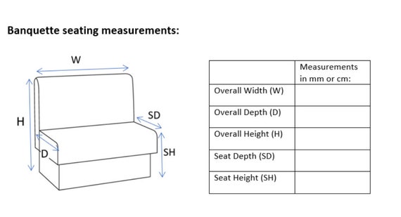 Booth Seating Dimensions, Home