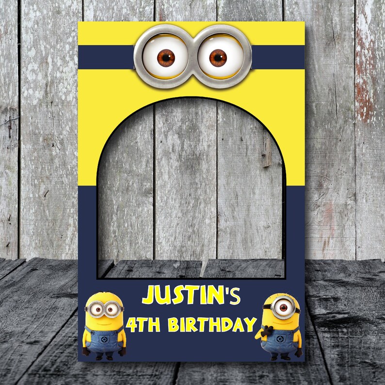 Minions Birthday Frames Photo Booth Frame Prop Photobooth Props Party Minion