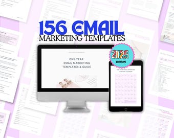 One Year Email Marketing Kit for small business | Email Marketing templates | Email marketing strategy | eCommerce guide | Marketing guide