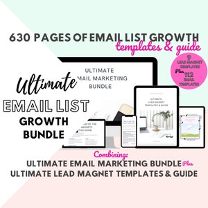 Ultimate Email List Growth Bundle | Email Marketing Guide I Scripted Email | Email Sequence I Lead Magnet template I Email Templat