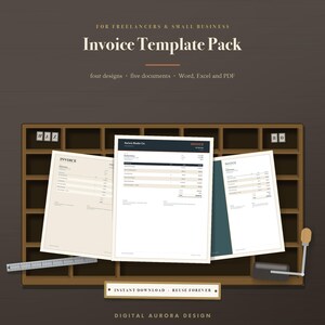 Factuur Template ZZP Kleine Onderneming, Bewerkbare Factuur Printen, Google Docs Word Excel PDF, Direct Downloaden Factuurmodel