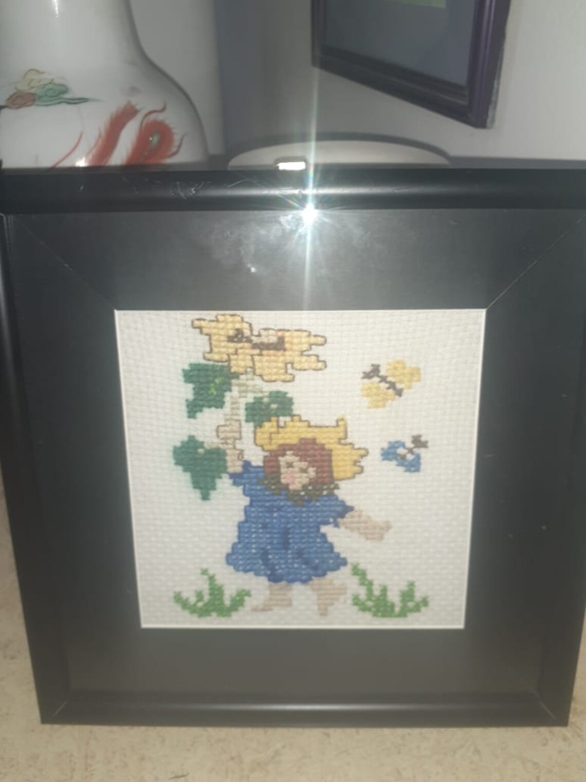 Handmade Cross Stitch Framed Picture Etsy