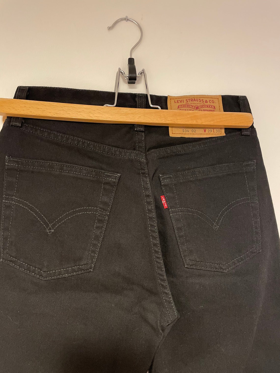 Vintage Levis Schwarz 534 Jeans W29 L30 Neu | Etsy