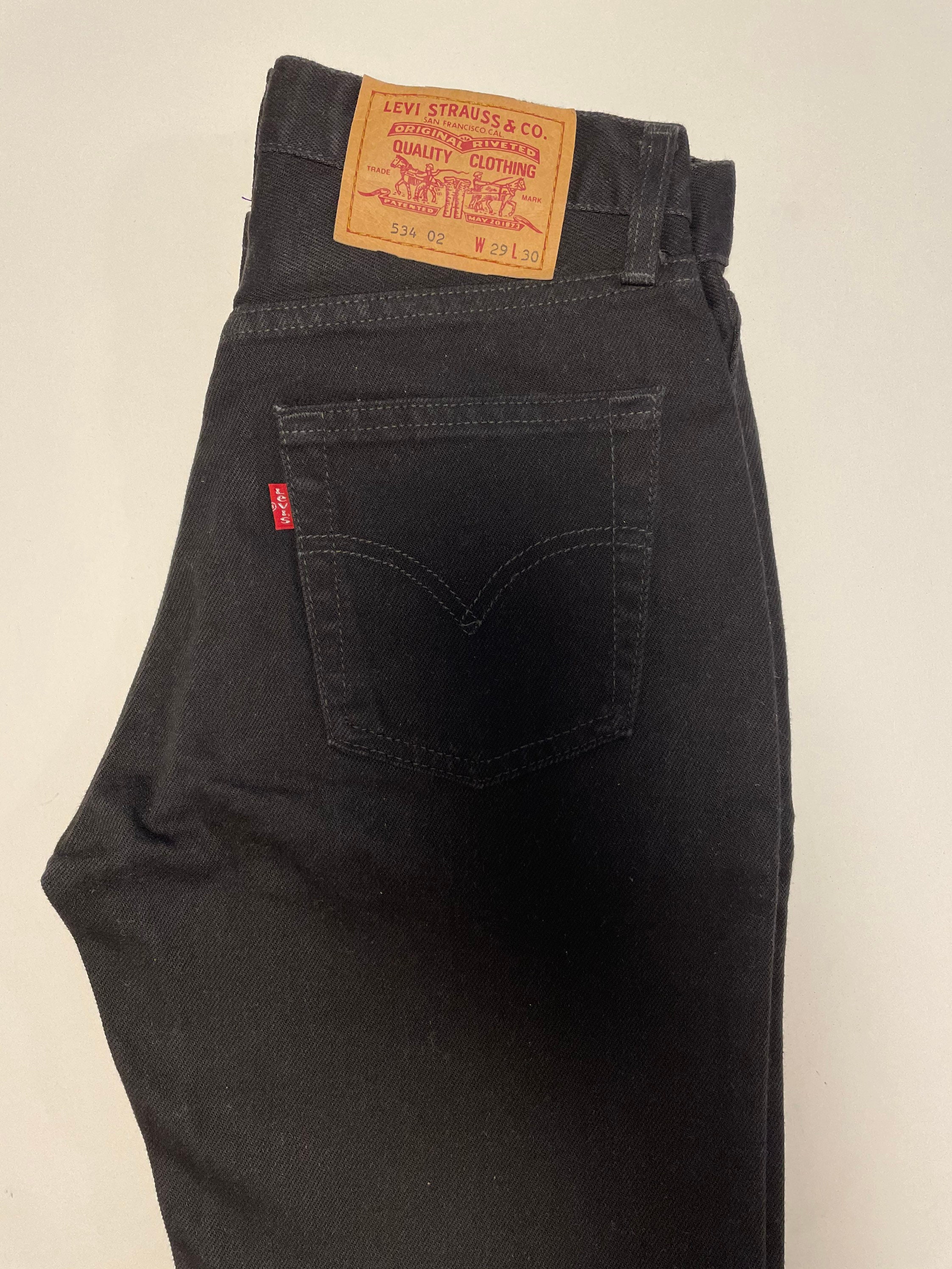 Vintage Levis Schwarz 534 Jeans W29 L30 Neu | Etsy