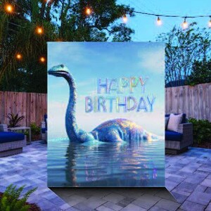 Dinosaur Theme Birthday Backdrop Printed Cardboard Background Size W1500xH2240mm Standee Back Drop With Strut