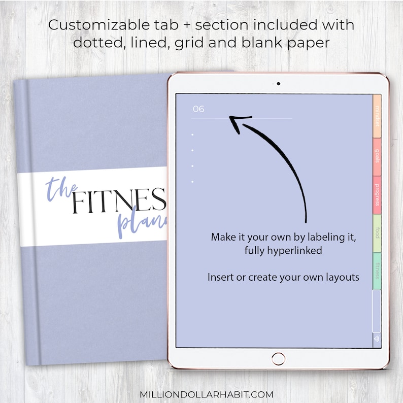 Digital Fitness Planner Goodnotes Health Planner Workout and Etsy