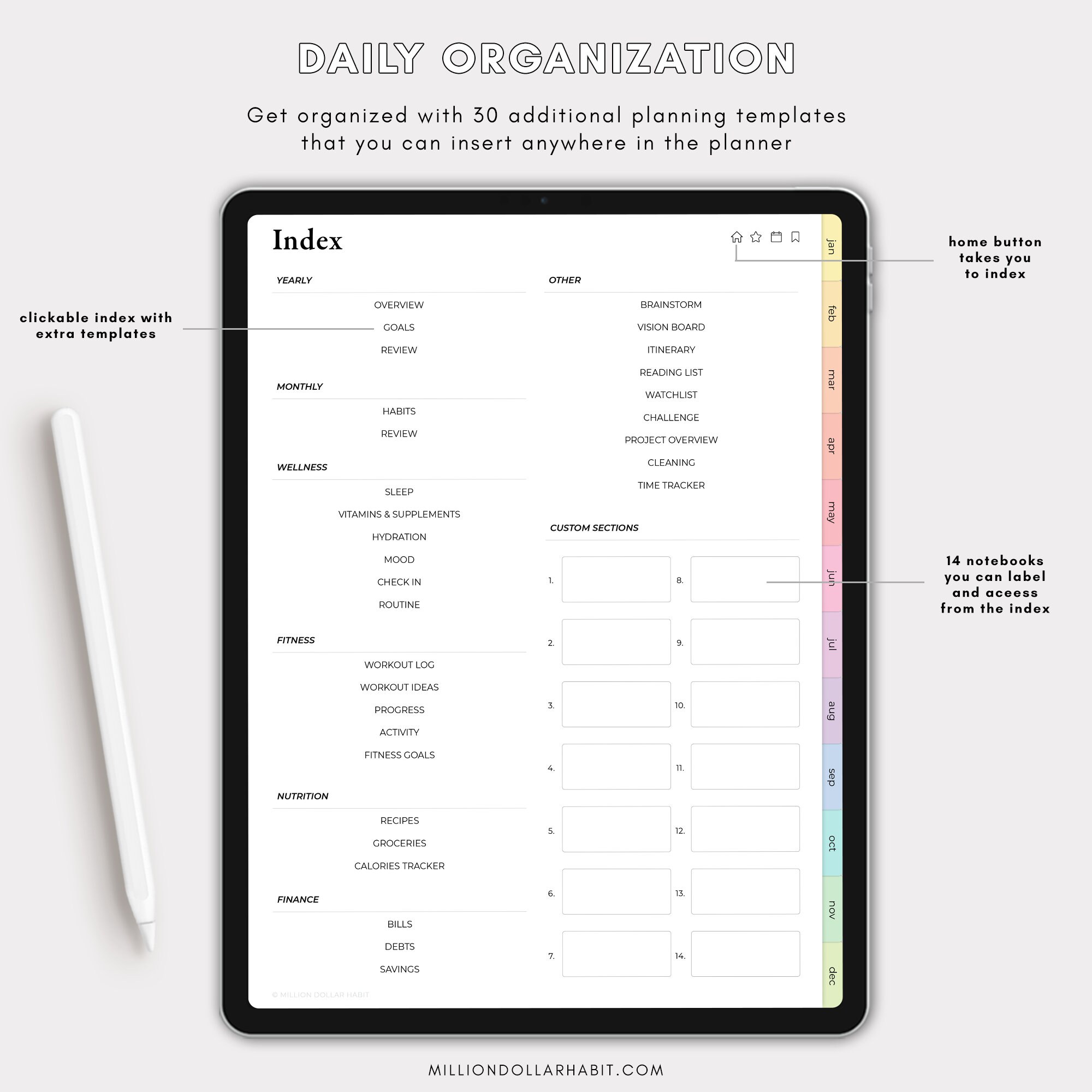 2023 Goodnotes Digital Planner, 2023 Notability Planner, 2023 iPad