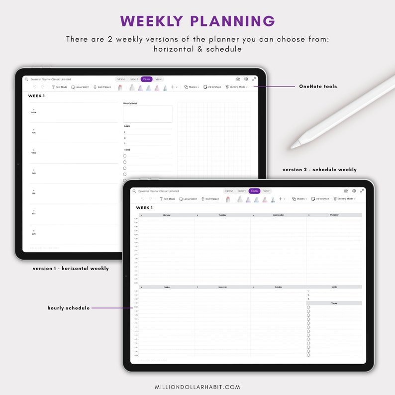 2023 Onenote Digital Planner 2023 Onenote Planner Android Etsy