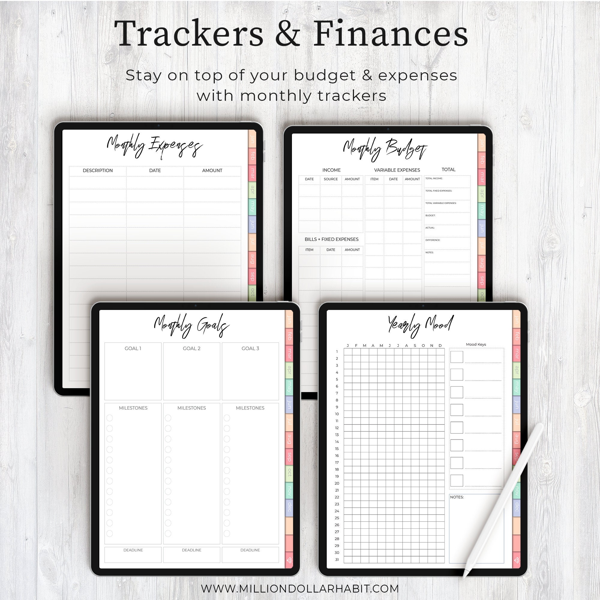 Digital Life Planner Undated Digital Planner Goodnotes Etsy