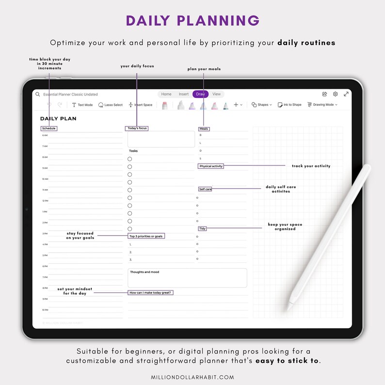 2023 Onenote Digital Planner 2023 Onenote Planner Android Etsy