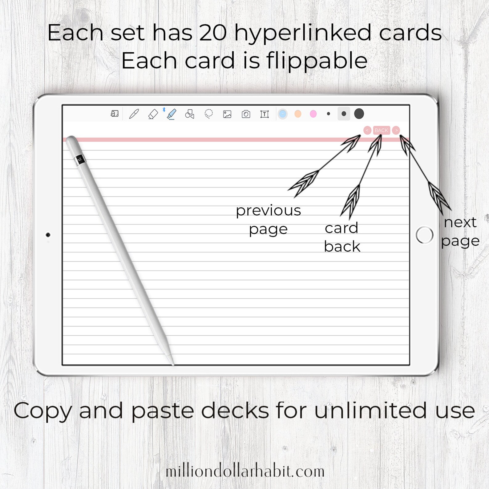 Digital Flashcards Goodnotes Flashcards Student Flashcards Etsy