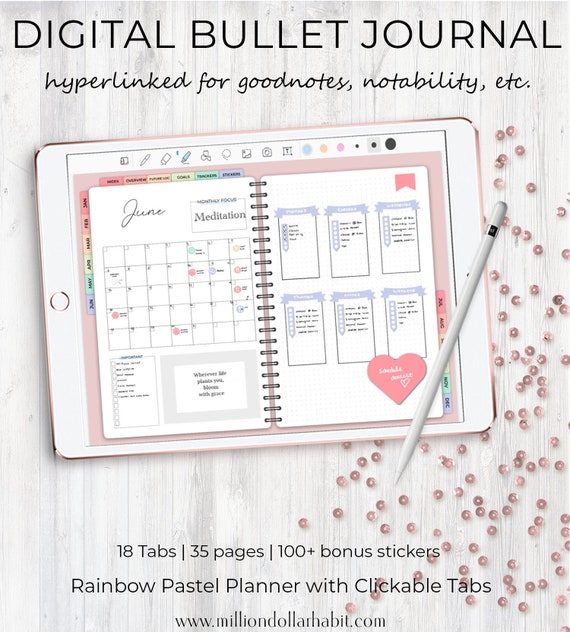 free digital bullet journal template goodnotes free digital bullet journal template goodnotes
