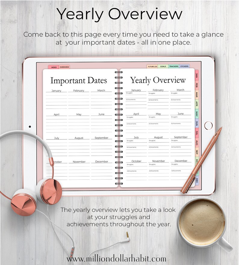 Digital Bullet Journal for Goodnotes and Notability Bullet Etsy